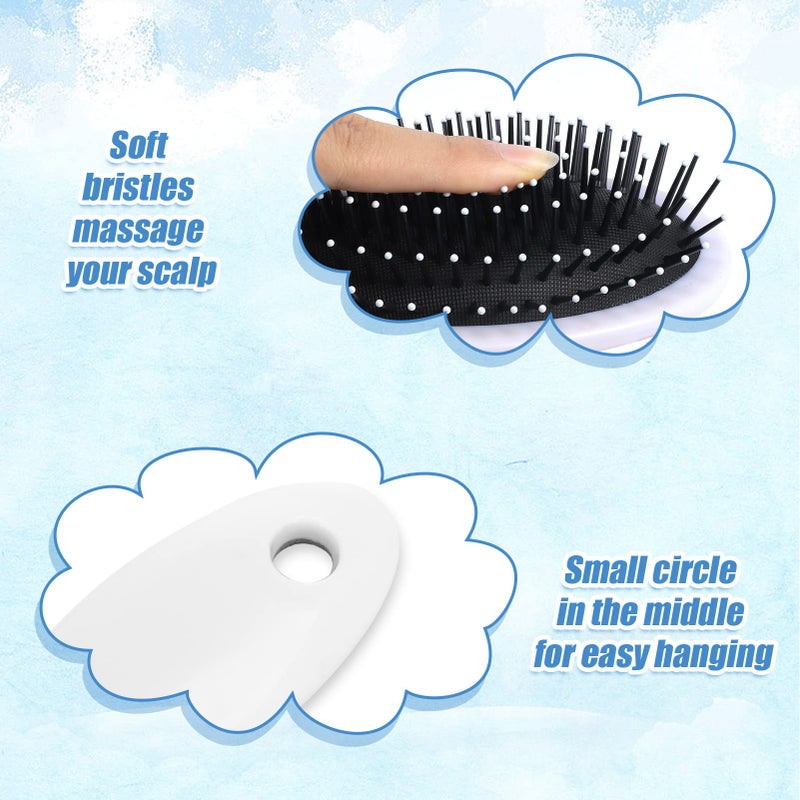 AhlsenL 4 Pack Detangler Hair Brushes, Anti-static Massage Comb Hair Brush for Women Girls Curly Straight Long or Short Hair - Image 4
